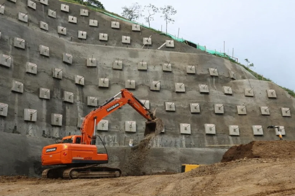 preparação de terreno com nivelamento e escavações de fundação.