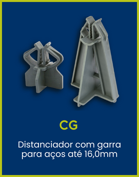 CG Coplas, Distanciador com garra para aços até 16,0mm