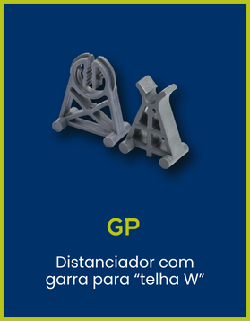 GP Coplas - Distanciador com garra para “telha W”