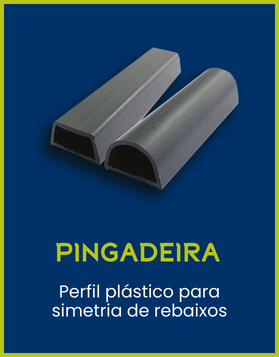 PINGADEIRA Coplas - Perfil plástico para simetria de rebaixos