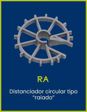 RA - Distanciador circular tipo “raiado” Coplas