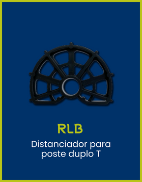 RLB Coplas - Distanciador circular meio corte para poste duplo T