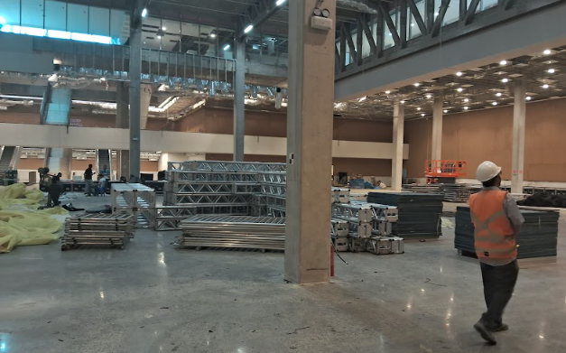 obra da Arena Mercado Livre Pacaembu com produtos Coplas
